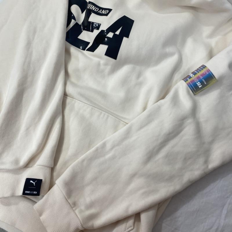 ウィンダンシー WIND AND SEA パーカー 長袖 530900-02 22SP-I PUMA X WIND AND SEA HOODY Eggnog US:L L ロゴ、文字 オフホワイト / オフホワイト / メンズ USED 古着 中古 50133388