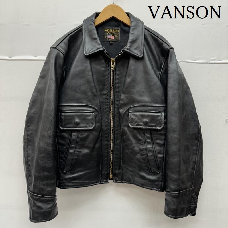 ヴァンソン VANSON ジャケット、上着 レザージャケット USA製 IKE LEATHER JACKET TALON アイク シングル ライダース レザー ジャケット 36 黒 / ブラック / black メンズ USED 古着 中古 50133487