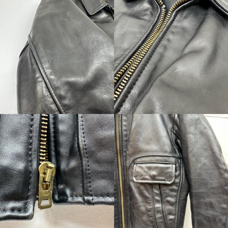 ヴァンソン VANSON ジャケット、上着 レザージャケット USA製 IKE LEATHER JACKET TALON アイク シングル ライダース レザー ジャケット 36 黒 / ブラック / black メンズ USED 古着 中古 50133487