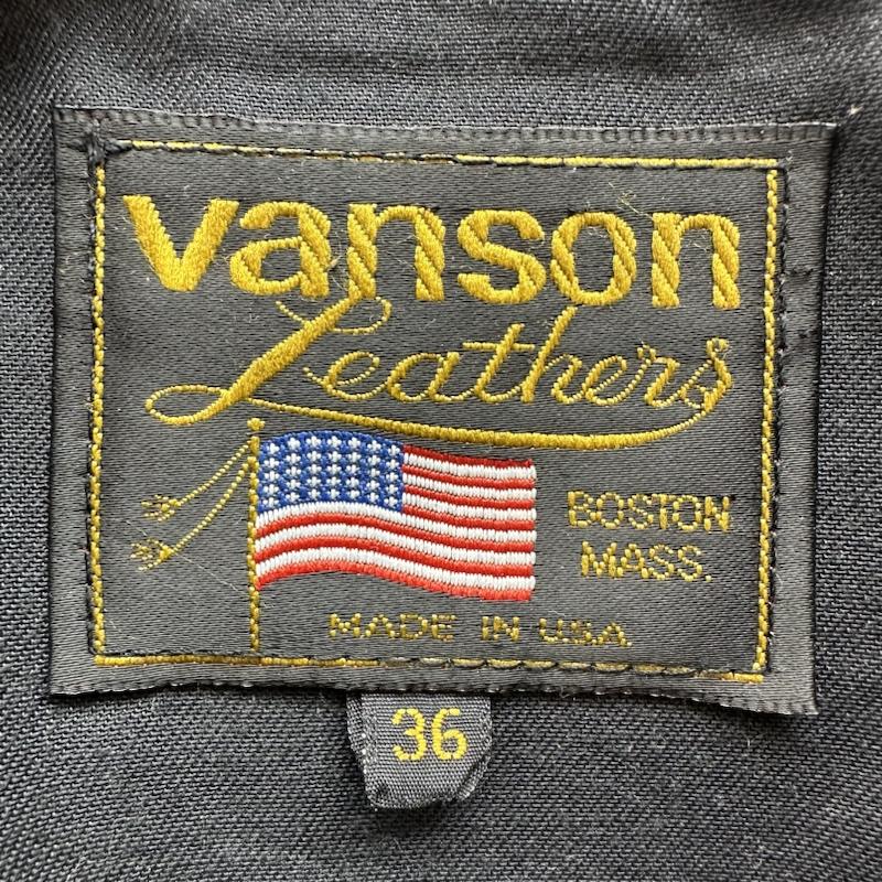 ヴァンソン VANSON ジャケット、上着 レザージャケット USA製 IKE LEATHER JACKET TALON アイク シングル ライダース レザー ジャケット 36 黒 / ブラック / black メンズ USED 古着 中古 50133487