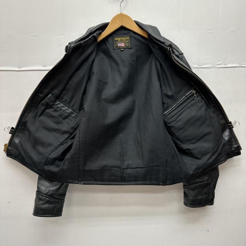 ヴァンソン VANSON ジャケット、上着 レザージャケット USA製 IKE LEATHER JACKET TALON アイク シングル ライダース レザー ジャケット 36 黒 / ブラック / black メンズ USED 古着 中古 50133487