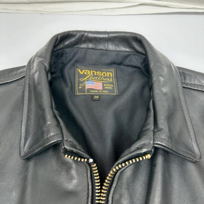 ヴァンソン VANSON ジャケット、上着 レザージャケット USA製 IKE LEATHER JACKET TALON アイク シングル ライダース レザー ジャケット 36 黒 / ブラック / black メンズ USED 古着 中古 50133487