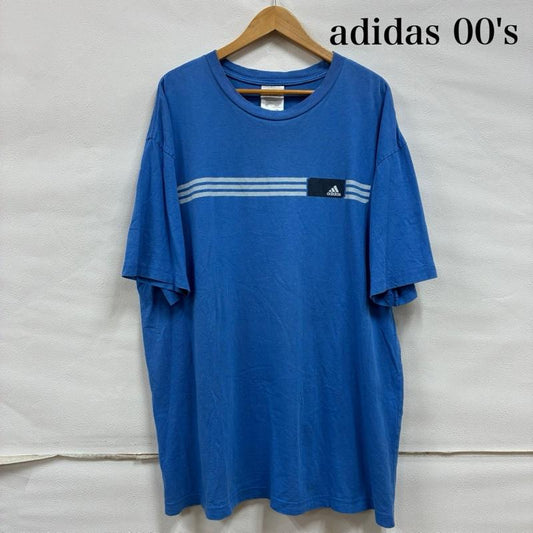 アディダス adidas Tシャツ 半袖 00 s オールド カナダ製 フロント パフォーマンス ロゴ プリント 半袖 Tシャツ XXL ロゴ、文字 X プリント 青 / ブルー / blue X 白 / ホワイト / white X 紺 / ネイビー / navy メンズ USED 古着 中古 50133507