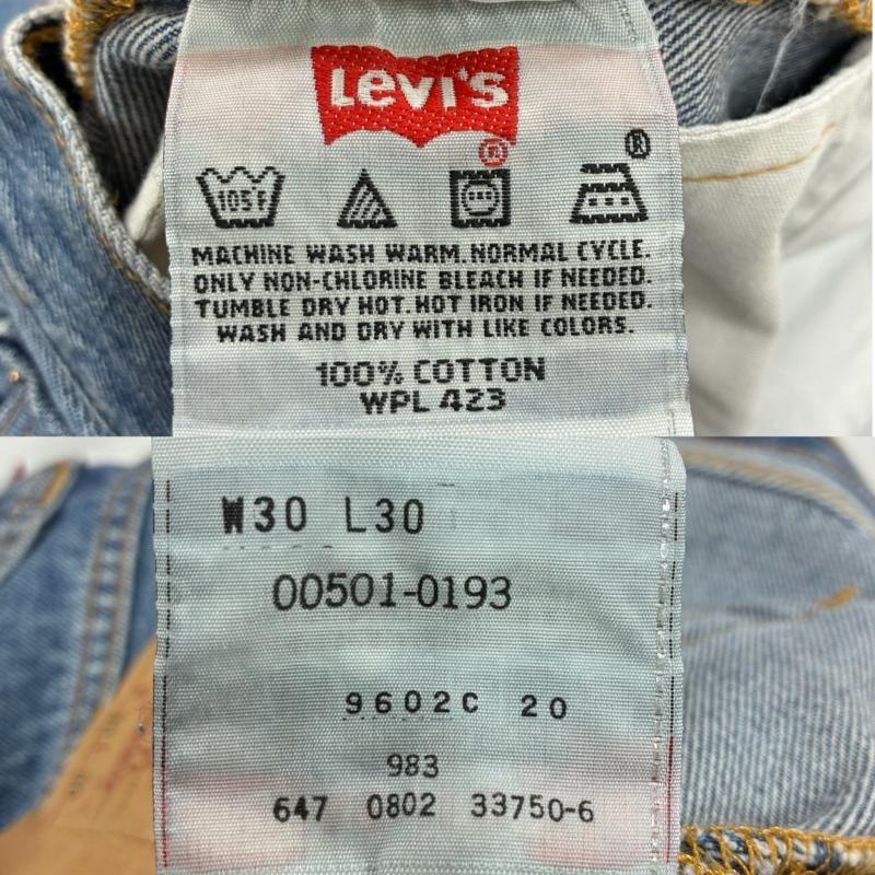 リーバイス Levi s パンツ デニム、ジーンズ 501 メキシコ製 00’s ストレート デニム パンツ 00501-0193 2002年製 30インチ ワンポイント インディゴ / インディゴ / Indigo メンズ USED 古着 中古 50133533