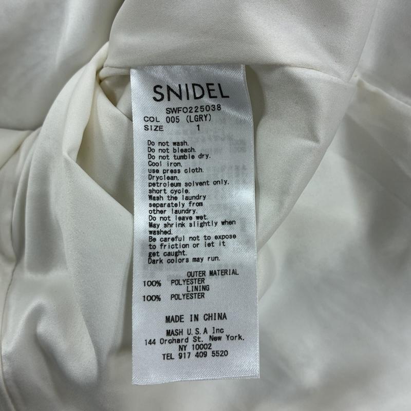 スナイデル SNIDEL ワンピース ロングスカート 23AW Sustaina デコルテ オープン バリエ ワンピ SWFO225038 1 花柄 白 / ホワイト / white X 灰 / グレー / gray レディース USED 古着 中古 50133548