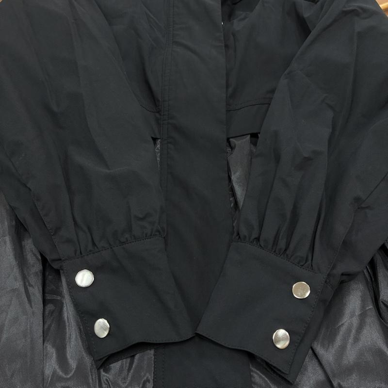 ローズバッド ROSE BUD コート コート一般 20ss シアー ロング コート 切替 フード パーカー 604-0120003 FREE 黒 / ブラック / black レディース USED 古着 中古 50133560
