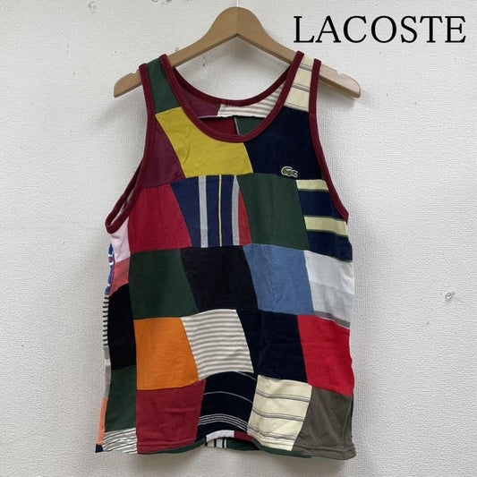 ラコステ LACOSTE タンクトップ タンクトップ ワニ 刺繍 ロゴ パッチワーク タンクトップ リメイク ノースリーブ ロゴ、文字 X 刺繍 X ワンポイント マルチカラー / マルチカラー / multicolor メンズ USED 古着 中古 50133575