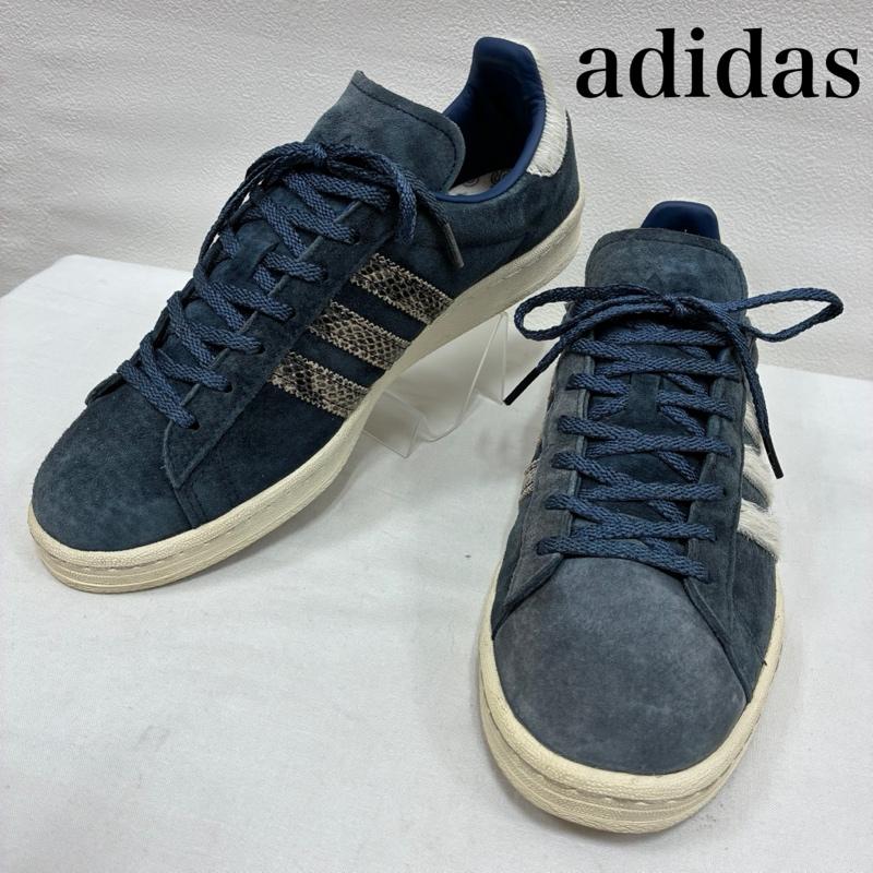 アディダスオリジナルス adidas originals スニーカー スニーカー CAMPUS 80s キャンパス 2021ss ハラコ スネークスキン GY0406 27.5cm ストライプ X ヘビ柄 紺 / ネイビー / navy X 白 / ホワイト / white メンズ USED 古着 中古 50133716
