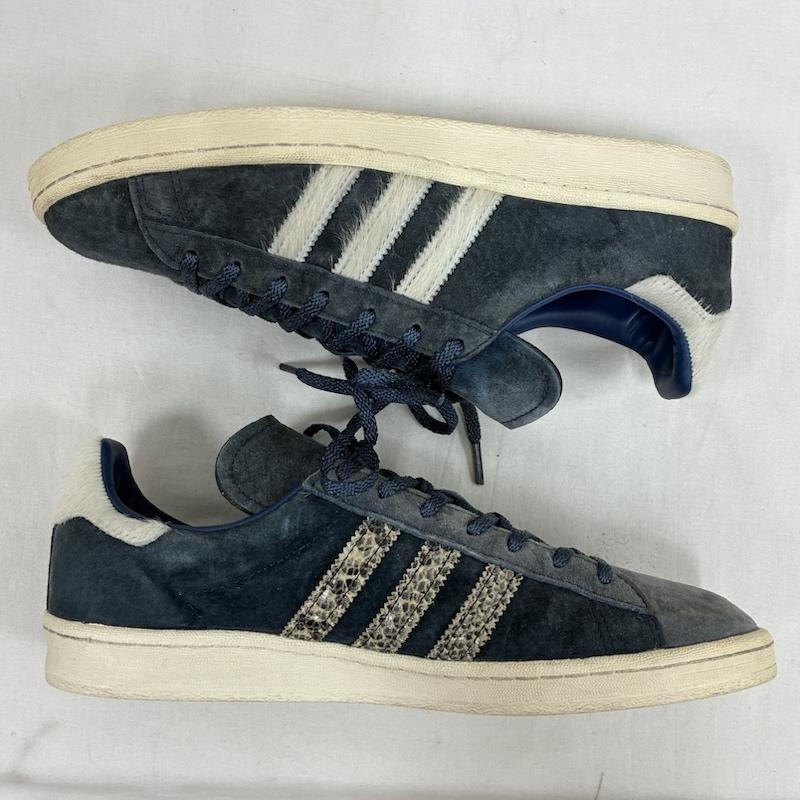 アディダスオリジナルス adidas originals スニーカー スニーカー CAMPUS 80s キャンパス 2021ss ハラコ スネークスキン GY0406 27.5cm ストライプ X ヘビ柄 紺 / ネイビー / navy X 白 / ホワイト / white メンズ USED 古着 中古 50133716