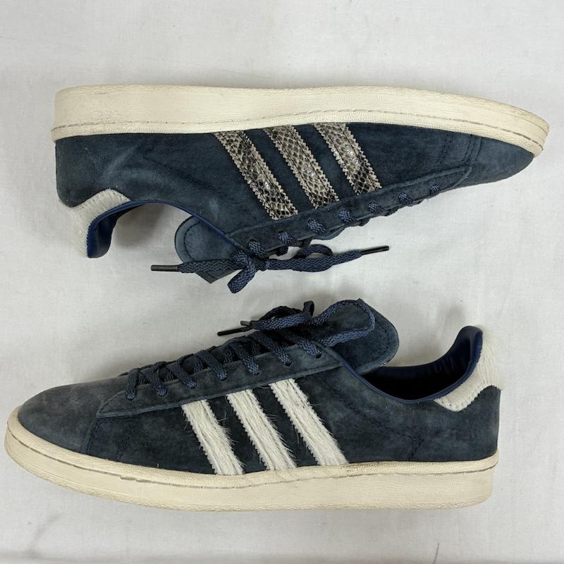 アディダスオリジナルス adidas originals スニーカー スニーカー CAMPUS 80s キャンパス 2021ss ハラコ スネークスキン GY0406 27.5cm ストライプ X ヘビ柄 紺 / ネイビー / navy X 白 / ホワイト / white メンズ USED 古着 中古 50133716
