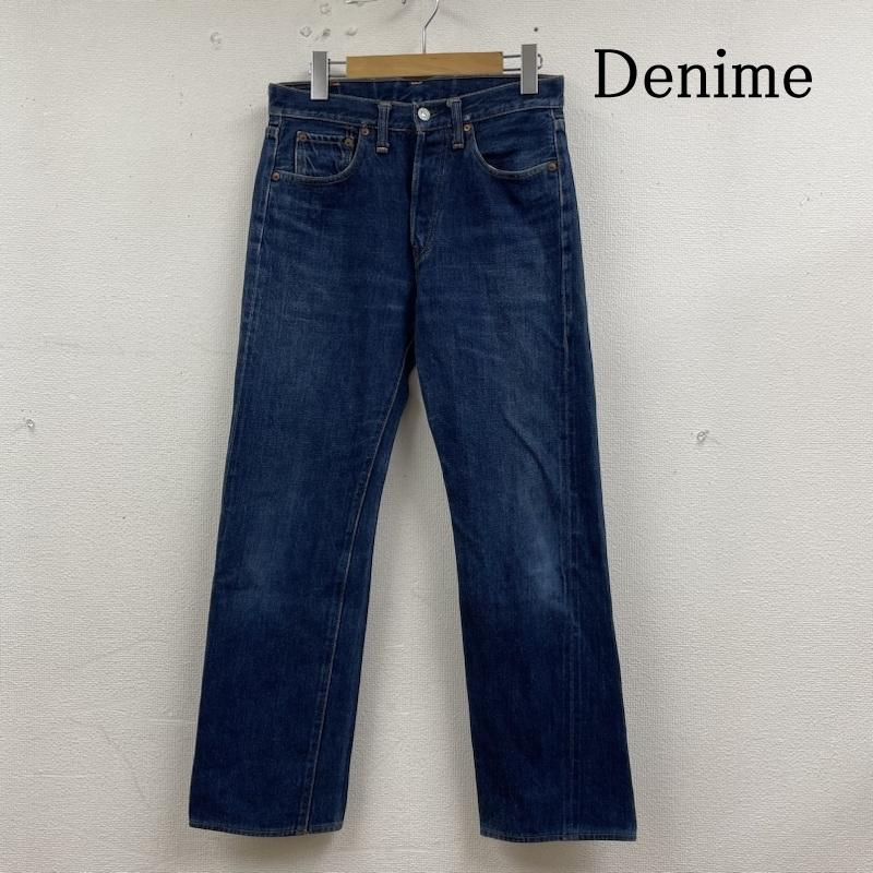 ドゥニーム Denime パンツ デニム、ジーンズ 旧ドゥニーム ORIZZONTI XXモデル 皮パッチ ストレート デニム パンツ ジーンズ ジーパン ボタンフライ 29インチ ロゴ、文字 インディゴ / インディゴ / Indigo メンズ USED 古着 中古 50133731