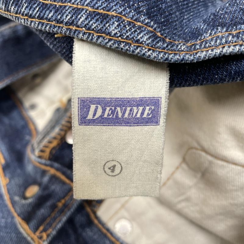 ドゥニーム Denime パンツ デニム、ジーンズ 旧ドゥニーム ORIZZONTI XXモデル 皮パッチ ストレート デニム パンツ ジーンズ ジーパン ボタンフライ 29インチ ロゴ、文字 インディゴ / インディゴ / Indigo メンズ USED 古着 中古 50133731