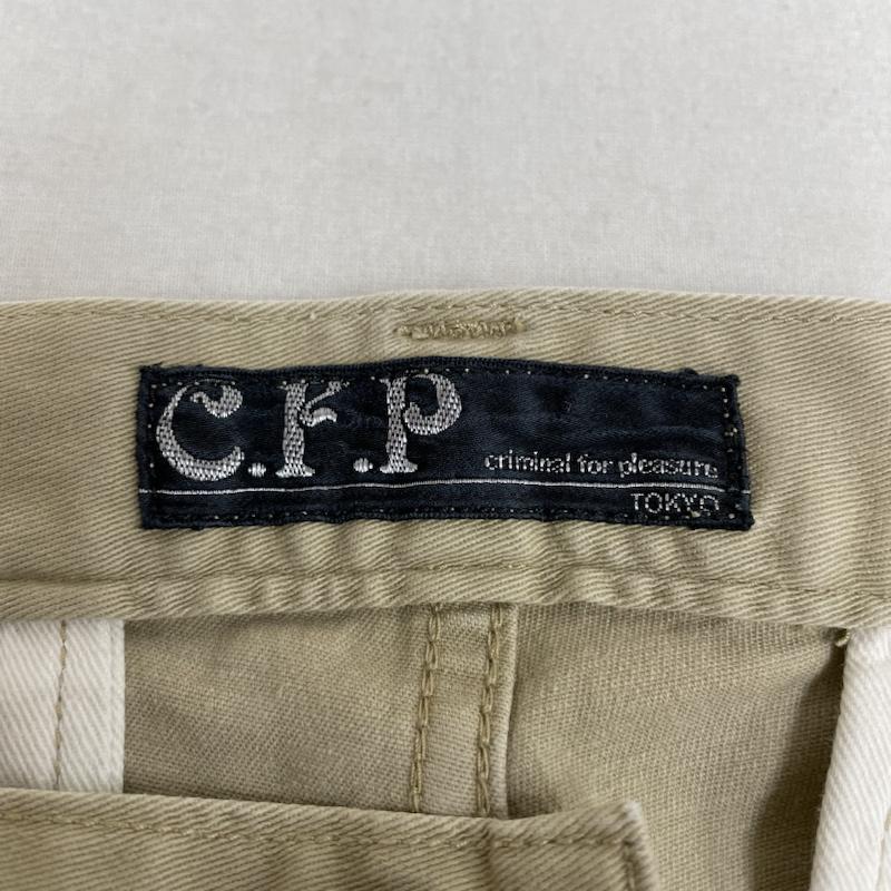 古着 USED パンツ ショートパンツ C.F.P ミディアム丈 ショート パンツ ハーフ チノ ジップフライ 無地 M 無地 ベージュ / ベージュ / beige メンズ USED 古着 中古 50133740