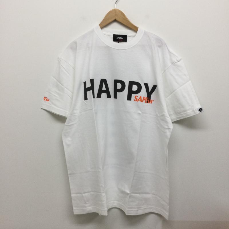 サプール SAPEUR Tシャツ 半袖 SAPEur EVERYDAY HAPPY TEE & SOX set XL プリント 白 / ホワイト / white メンズ USED 古着 中古 50133843