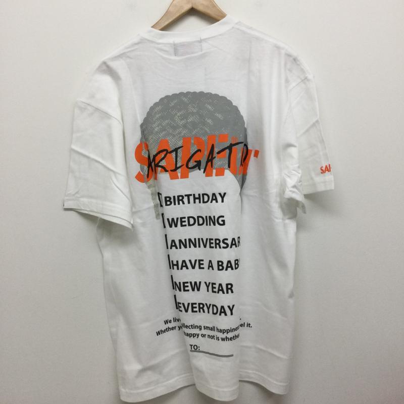 サプール SAPEUR Tシャツ 半袖 SAPEur EVERYDAY HAPPY TEE & SOX set XL プリント 白 / ホワイト / white メンズ USED 古着 中古 50133843