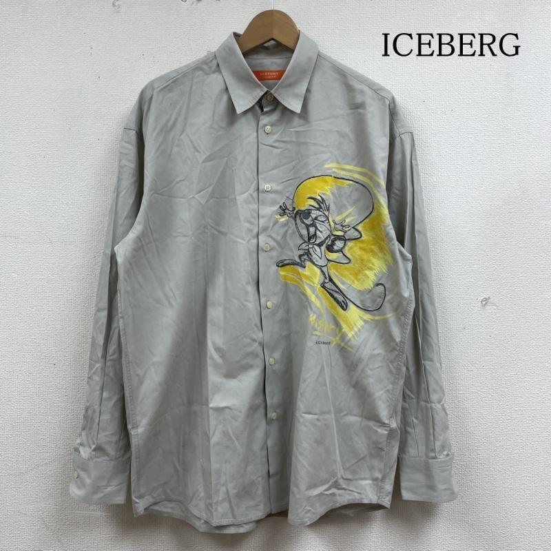 アイスバーグ ICEBERG シャツ、ブラウス 長袖 ICEBERG HISTORY 長袖 シャツ キャラクター ロゴ 刺繍入り キャラクター L ロゴ、文字 X キャラクター X 刺繍 グレージュ / グレージュ / メンズ USED 古着 中古 50133855
