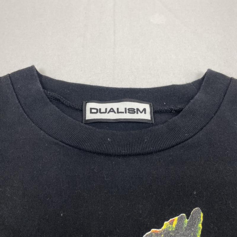 古着 USED Tシャツ 長袖 dualism ロンT 長袖 Tシャツ クルーネック ロゴ ビッグプリント FREE ロゴ、文字 X  X プリント 黒 / ブラック / black メンズ USED 古着 中古 50133861