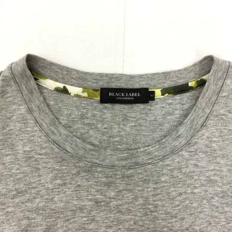 ブラックレーベル・クレストブリッジ BLACK LABEL CRESTBRIDGE Tシャツ 半袖 半袖 Tシャツ ビッグロゴ 花柄 51P45 347 04 L 灰 / グレー / gray メンズ USED 古着 中古 50133975