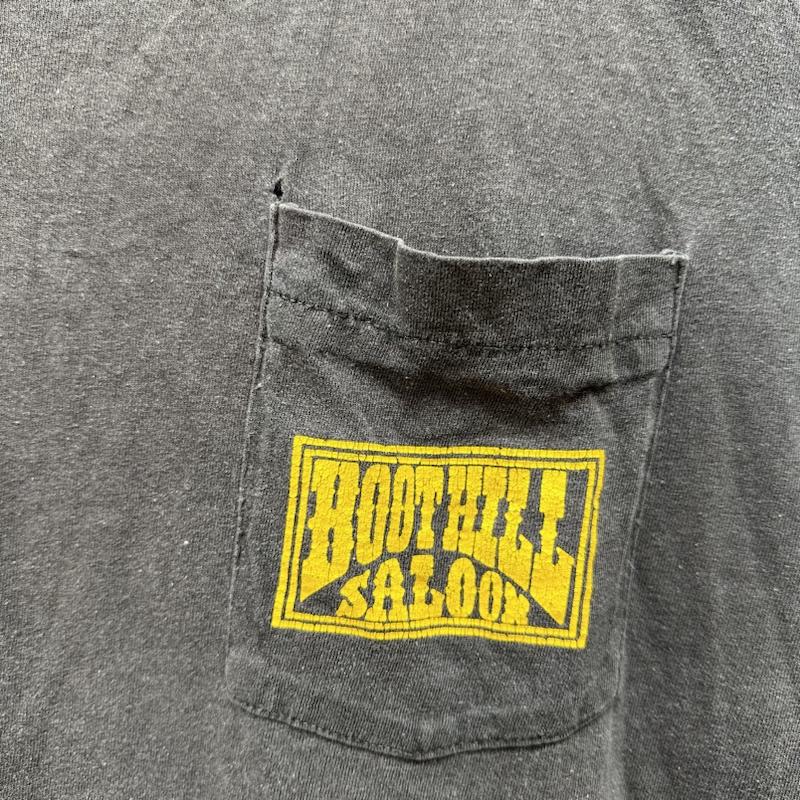 古着 USED Tシャツ 半袖 80s 89年製 Boothill Saloon FRUIT OF THE LOOM USA製 シングルステッチ フェード プリント Tシャツ L チャコールグレー / チャコールグレー / メンズ USED 古着 中古 50133996