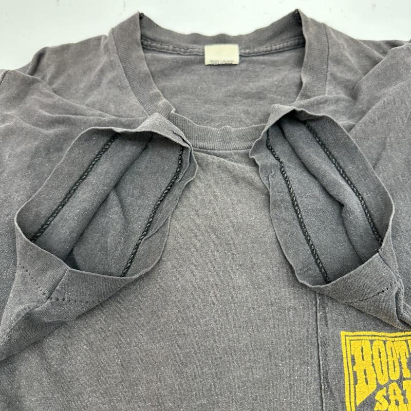 古着 USED Tシャツ 半袖 80s 89年製 Boothill Saloon FRUIT OF THE LOOM USA製 シングルステッチ フェード プリント Tシャツ L チャコールグレー / チャコールグレー / メンズ USED 古着 中古 50133996