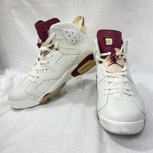 ナイキ NIKE スニーカー スニーカー 384664-116 NIKE AIR JORDAN 6 RETRO MAROON US10.5/28.5cm US：10 ロゴ、文字 白 / ホワイト / white X えんじ / ワインレッド / dark red メンズ USED 古着 中古 50134008