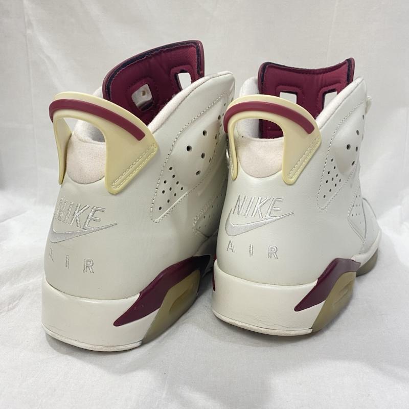 ナイキ NIKE スニーカー スニーカー 384664-116 NIKE AIR JORDAN 6 RETRO MAROON US10.5/28.5cm US：10 ロゴ、文字 白 / ホワイト / white X えんじ / ワインレッド / dark red メンズ USED 古着 中古 50134008