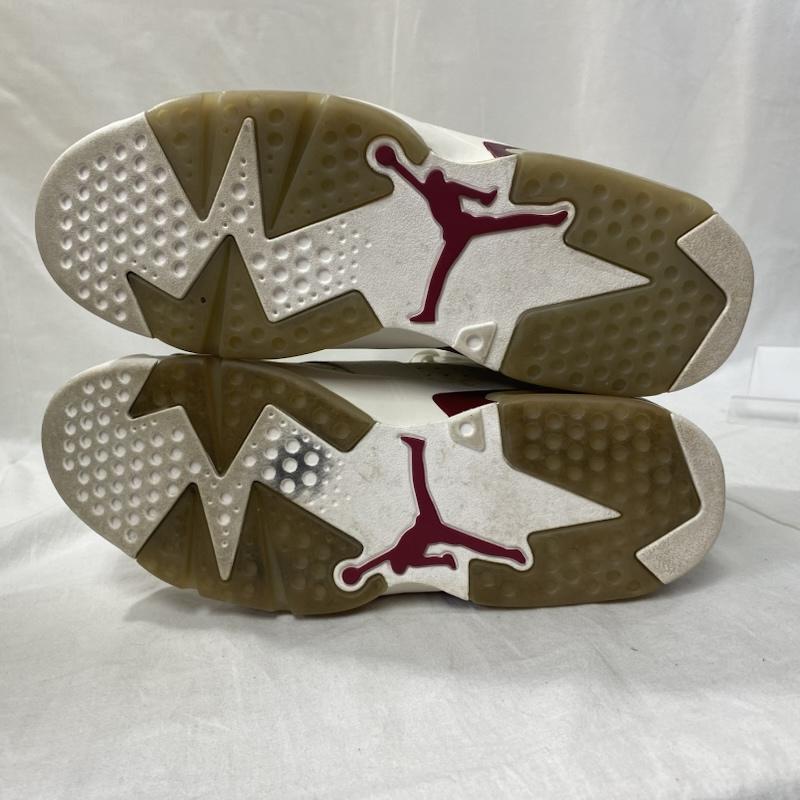 ナイキ NIKE スニーカー スニーカー 384664-116 NIKE AIR JORDAN 6 RETRO MAROON US10.5/28.5cm US：10 ロゴ、文字 白 / ホワイト / white X えんじ / ワインレッド / dark red メンズ USED 古着 中古 50134008