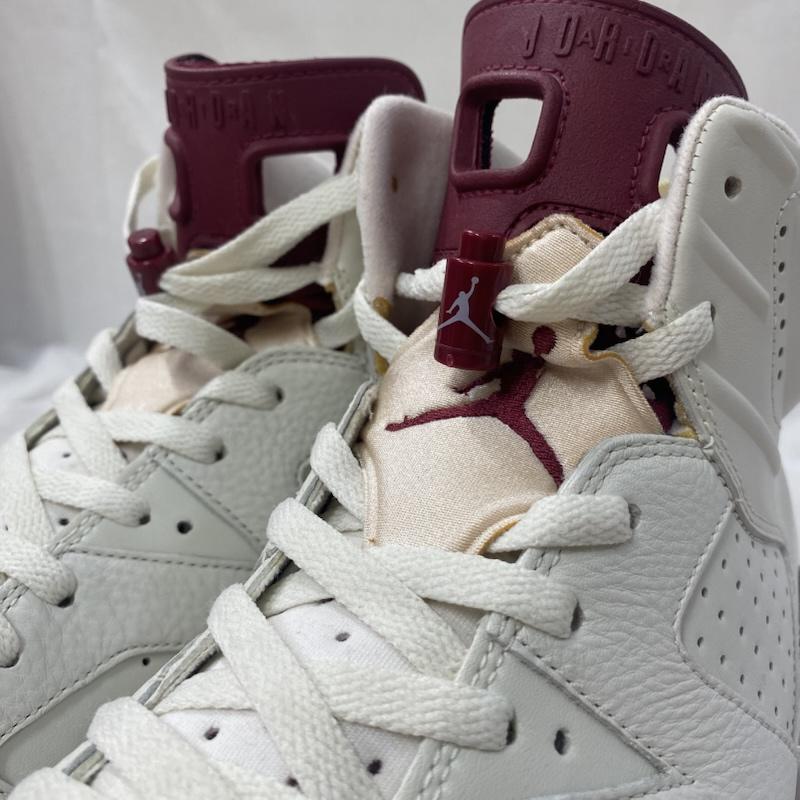 ナイキ NIKE スニーカー スニーカー 384664-116 NIKE AIR JORDAN 6 RETRO MAROON US10.5/28.5cm US：10 ロゴ、文字 白 / ホワイト / white X えんじ / ワインレッド / dark red メンズ USED 古着 中古 50134008