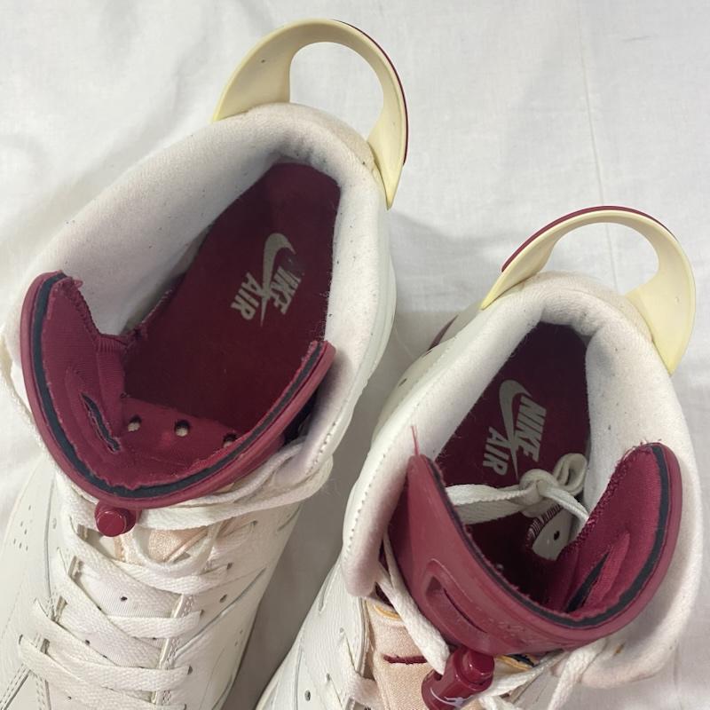 ナイキ NIKE スニーカー スニーカー 384664-116 NIKE AIR JORDAN 6 RETRO MAROON US10.5/28.5cm US：10 ロゴ、文字 白 / ホワイト / white X えんじ / ワインレッド / dark red メンズ USED 古着 中古 50134008