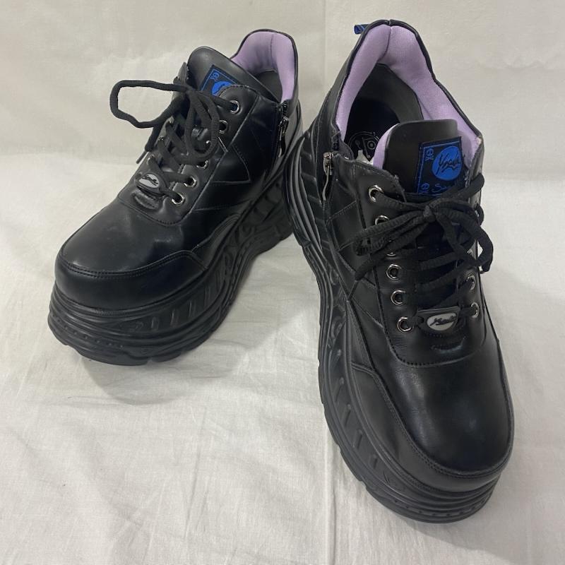 ヨースケ YOSUKE スニーカー スニーカー 厚底スニーカー オリジナルニューモールドソール black × purple 27cm 27.0cm 無地 黒 / ブラック / black X 紫 / パープル / purple メンズ USED 古着 中古 50134040