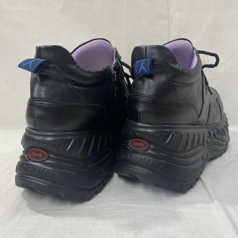 ヨースケ YOSUKE スニーカー スニーカー 厚底スニーカー オリジナルニューモールドソール black × purple 27cm 27.0cm 無地 黒 / ブラック / black X 紫 / パープル / purple メンズ USED 古着 中古 50134040
