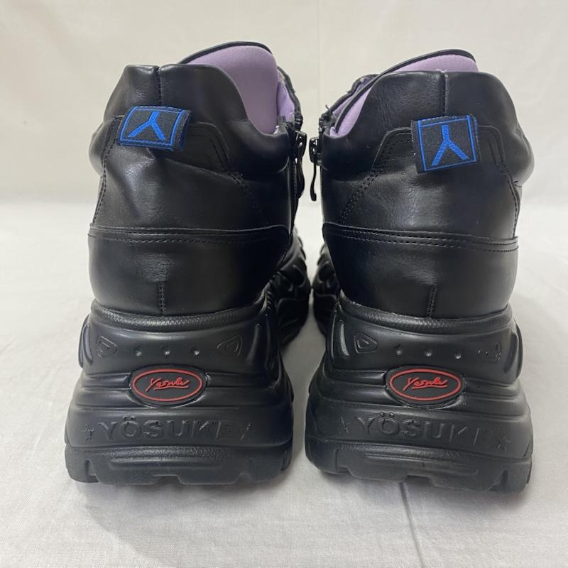 ヨースケ YOSUKE スニーカー スニーカー 厚底スニーカー オリジナルニューモールドソール black × purple 27cm 27.0cm 無地 黒 / ブラック / black X 紫 / パープル / purple メンズ USED 古着 中古 50134040