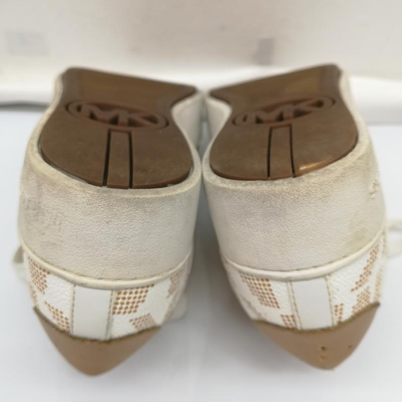 マイケルコース MICHAEL KORS スニーカー スニーカー MK シグネチャー ロゴ ローカット スニ－カ－ US：5 茶 / ブラウン / brown X 白 / ホワイト / white レディース USED 古着 中古 50134064