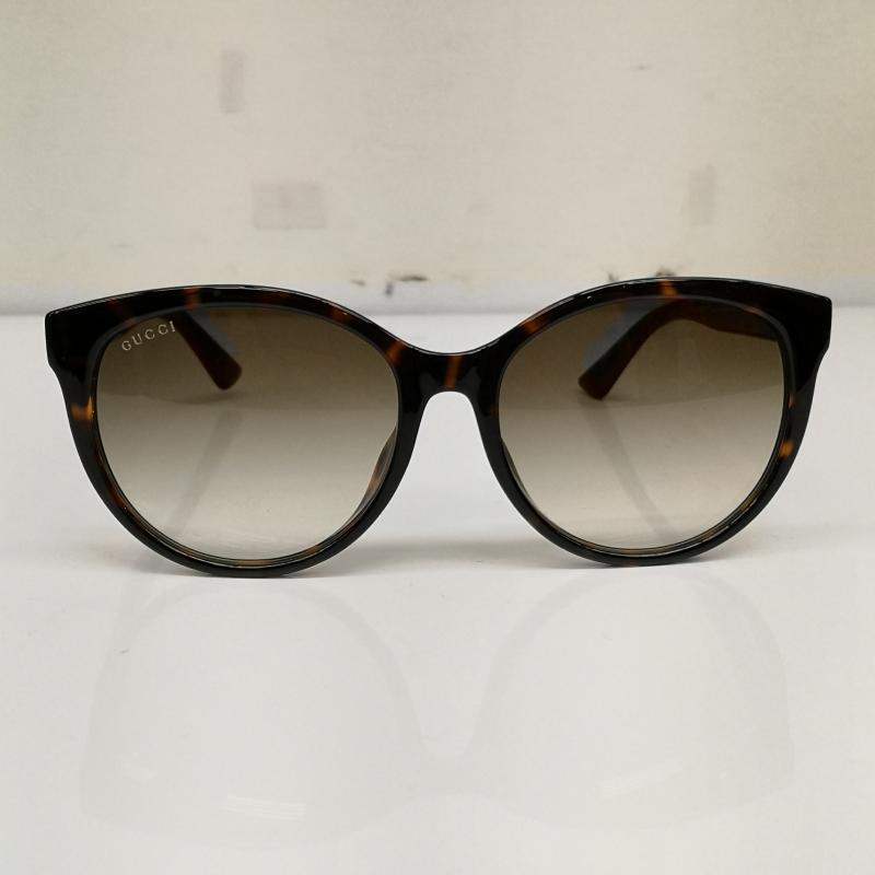 グッチ GUCCI めがね・サングラス サングラス GG0636SK 002 56□17-150 GGロゴ ボストン べっ甲 UVカット サングラス - 茶 / ブラウン / brown メンズ USED 古着 中古 50134081