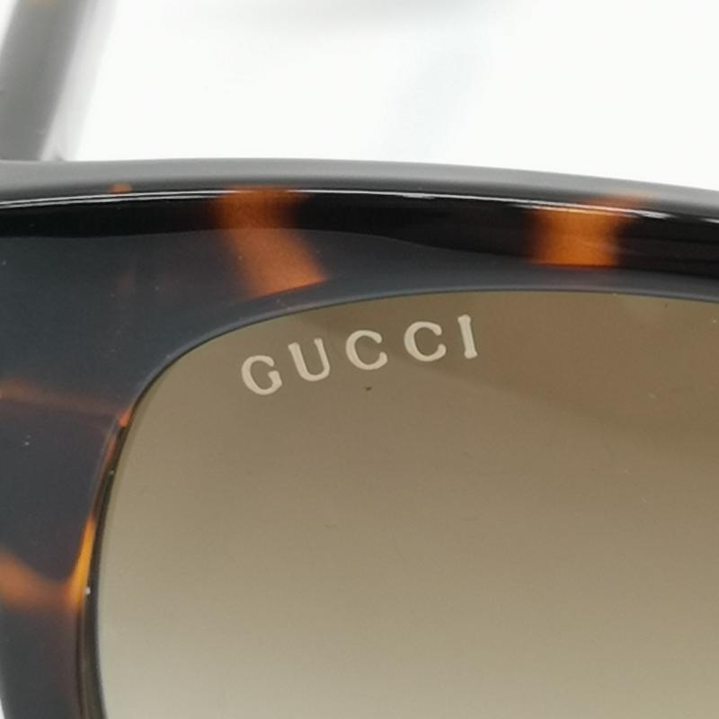グッチ GUCCI めがね・サングラス サングラス GG0636SK 002 56□17-150 GGロゴ ボストン べっ甲 UVカット サングラス - 茶 / ブラウン / brown メンズ USED 古着 中古 50134081