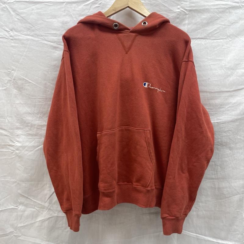 チャンピオン Champion パーカー 長袖 USA製 80S 赤 スウェット フェード レッド L 赤 / レッド / red メンズ USED 古着 中古 50134109