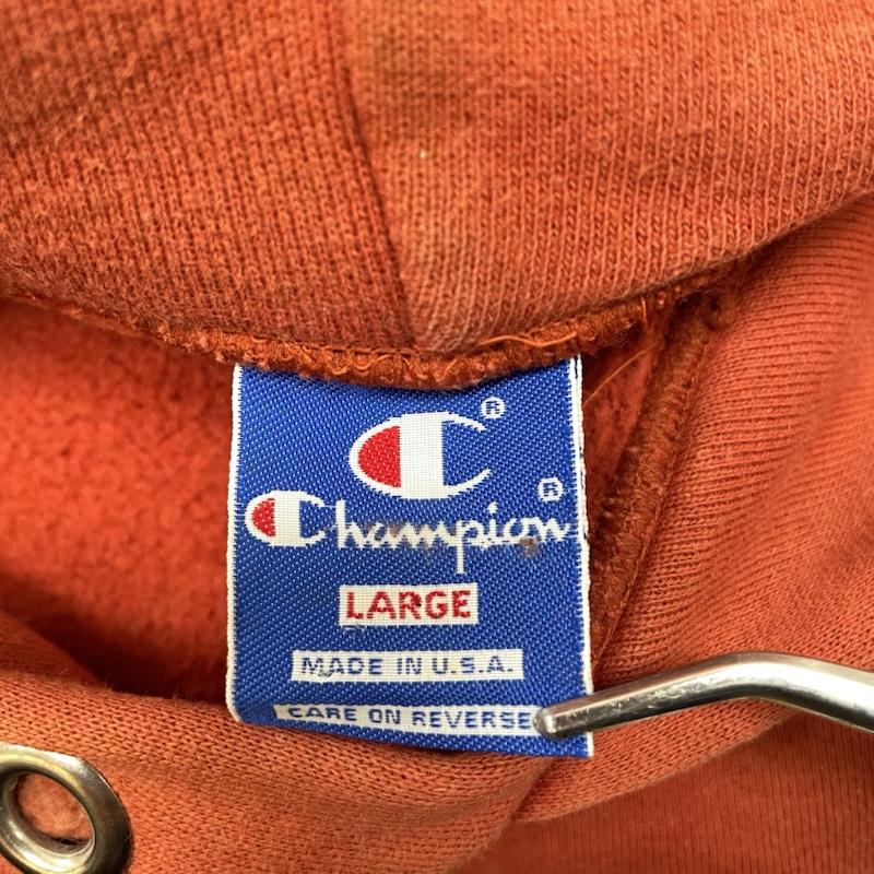 チャンピオン Champion パーカー 長袖 USA製 80S 赤 スウェット フェード レッド L 赤 / レッド / red メンズ USED 古着 中古 50134109