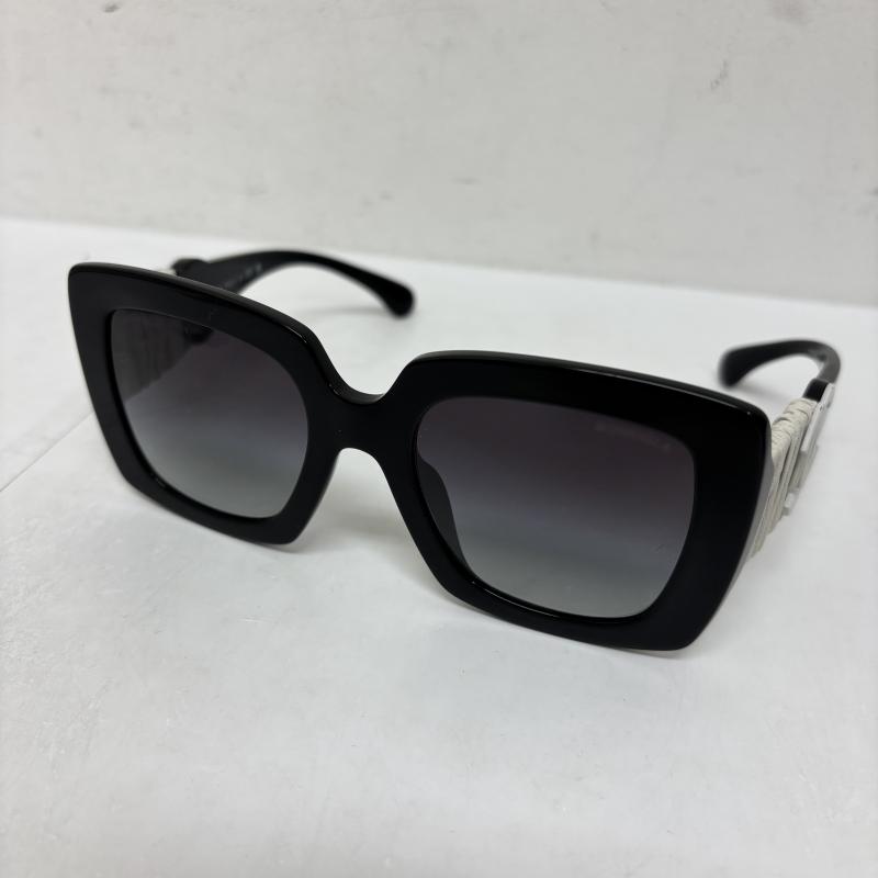 シャネル CHANEL めがね・サングラス サングラス サングラス5474 Q A ロゴ スクエア メガネ 5474-Q - 白 / ホワイト / white X 黒 / ブラック / black レディース USED 古着 中古 50134131