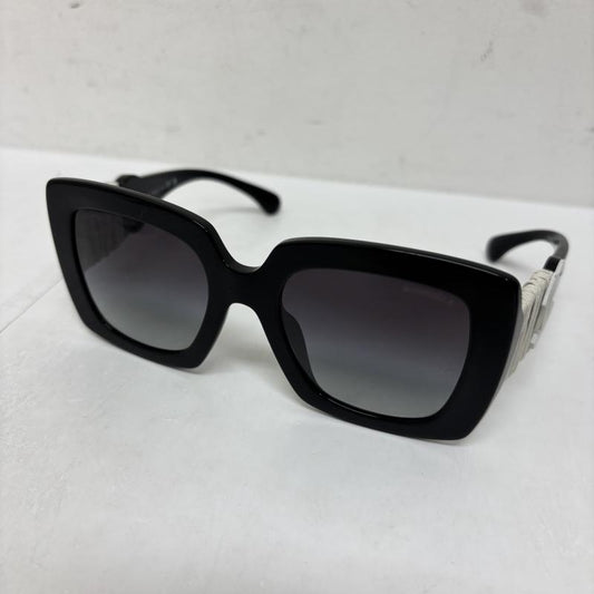 シャネル CHANEL めがね・サングラス サングラス サングラス5474 Q A ロゴ スクエア メガネ 5474-Q - 白 / ホワイト / white X 黒 / ブラック / black レディース USED 古着 中古 50134131