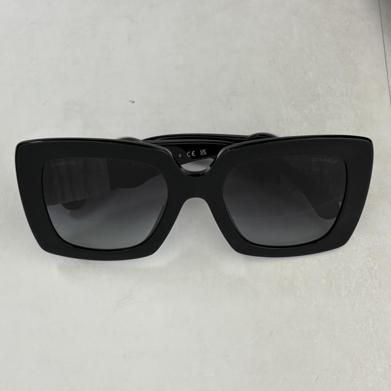 シャネル CHANEL めがね・サングラス サングラス サングラス5474 Q A ロゴ スクエア メガネ 5474-Q - 白 / ホワイト / white X 黒 / ブラック / black レディース USED 古着 中古 50134131