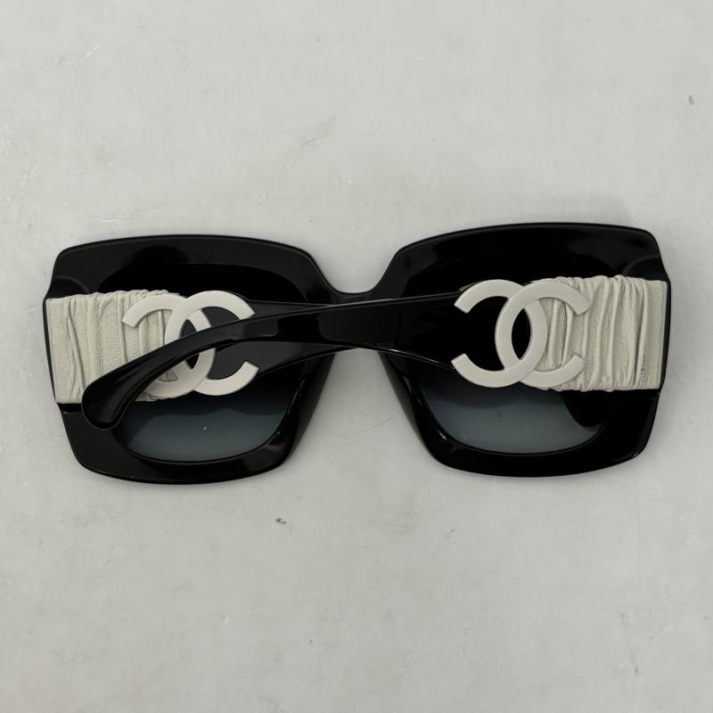 シャネル CHANEL めがね・サングラス サングラス サングラス5474 Q A ロゴ スクエア メガネ 5474-Q - 白 / ホワイト / white X 黒 / ブラック / black レディース USED 古着 中古 50134131