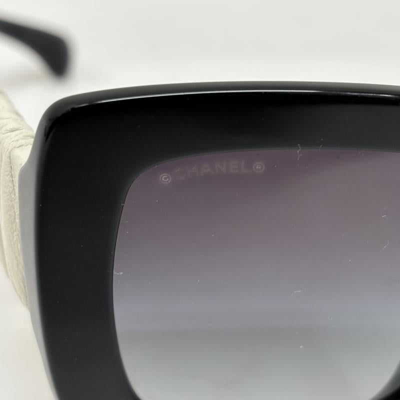 シャネル CHANEL めがね・サングラス サングラス サングラス5474 Q A ロゴ スクエア メガネ 5474-Q - 白 / ホワイト / white X 黒 / ブラック / black レディース USED 古着 中古 50134131