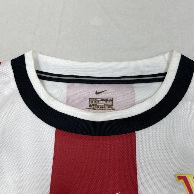 ナイキ NIKE カットソー 半袖 1 FCウニオン ベルリン ホーム サッカー ゲーム シャツ 00 - 01 XL ロゴ、文字 X プリント 白 / ホワイト / white X 黒 / ブラック / black X 赤 / レッド / red メンズ USED 古着 中古 50134192
