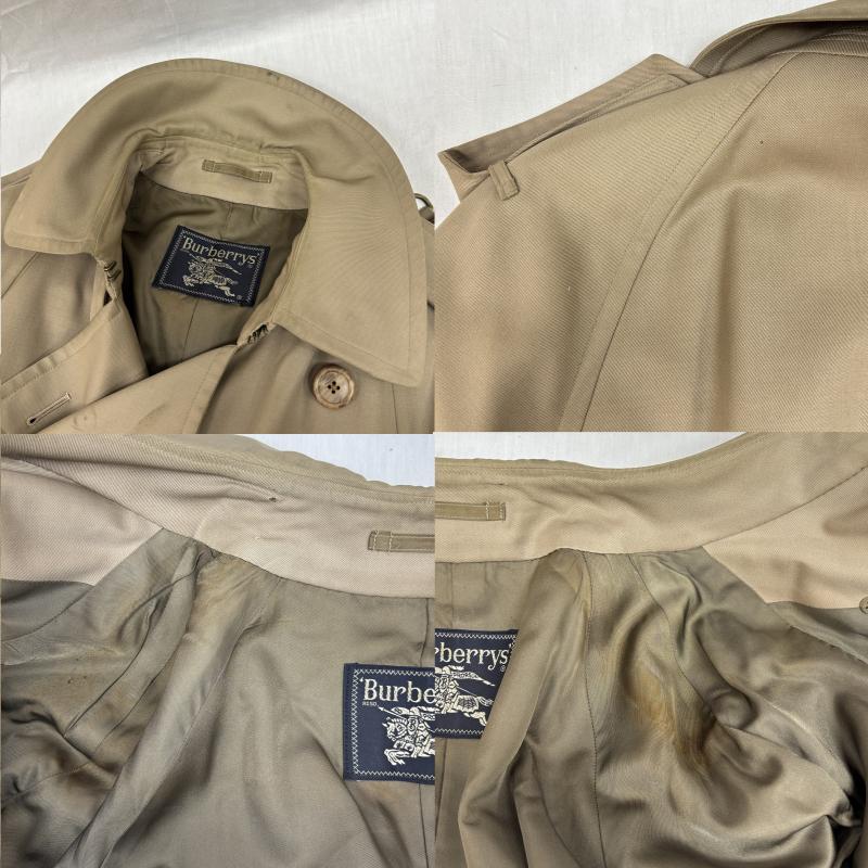 バーバリーズ BURBERRYS コート トレンチコート 90年代頃 ビンテージ ウール トレンチ コート カーキ S カーキ / カーキ / khaki メンズ USED 古着 中古 50134194