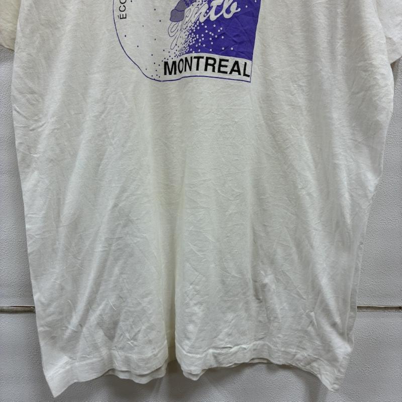ヴィンテージ VINTAGE Tシャツ 半袖 FRUIT OF THE LOOM シングルステッチ カナダ製 90 s キャラクター Tシャツ XL プリント X キャラクター 白 / ホワイト / white X 黄緑 / イエローグリーン / X 紫 / パープル / purple X 黒 / ブラック / black メンズ USED 古着 中古 50134218