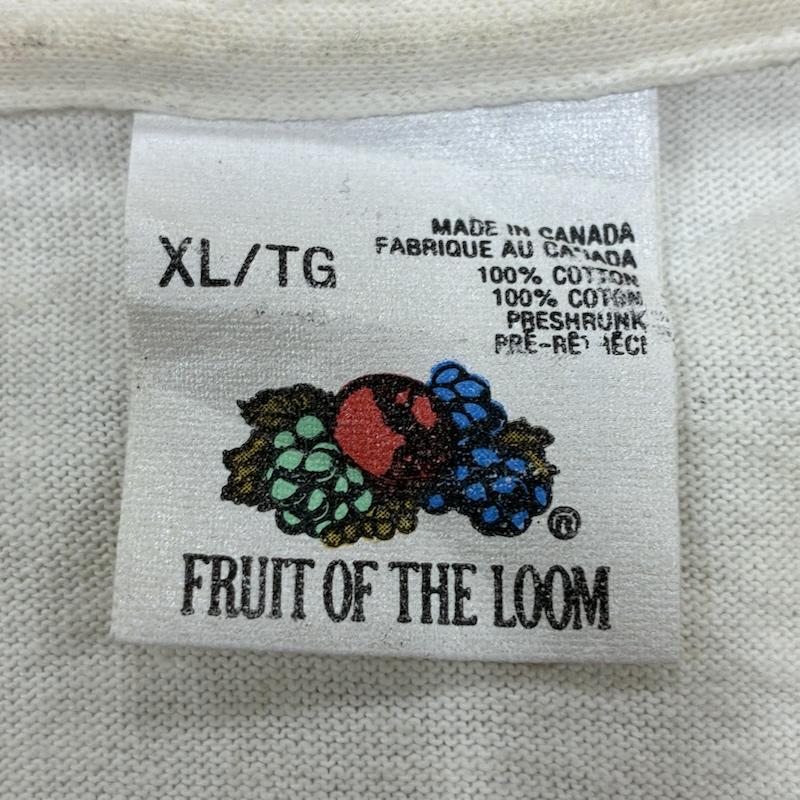 ヴィンテージ VINTAGE Tシャツ 半袖 FRUIT OF THE LOOM シングルステッチ カナダ製 90 s キャラクター Tシャツ XL プリント X キャラクター 白 / ホワイト / white X 黄緑 / イエローグリーン / X 紫 / パープル / purple X 黒 / ブラック / black メンズ USED 古着 中古 50134218