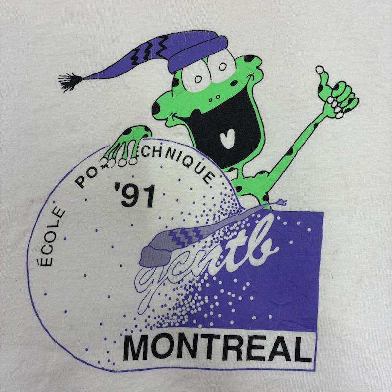 ヴィンテージ VINTAGE Tシャツ 半袖 FRUIT OF THE LOOM シングルステッチ カナダ製 90 s キャラクター Tシャツ XL プリント X キャラクター 白 / ホワイト / white X 黄緑 / イエローグリーン / X 紫 / パープル / purple X 黒 / ブラック / black メンズ USED 古着 中古 50134218