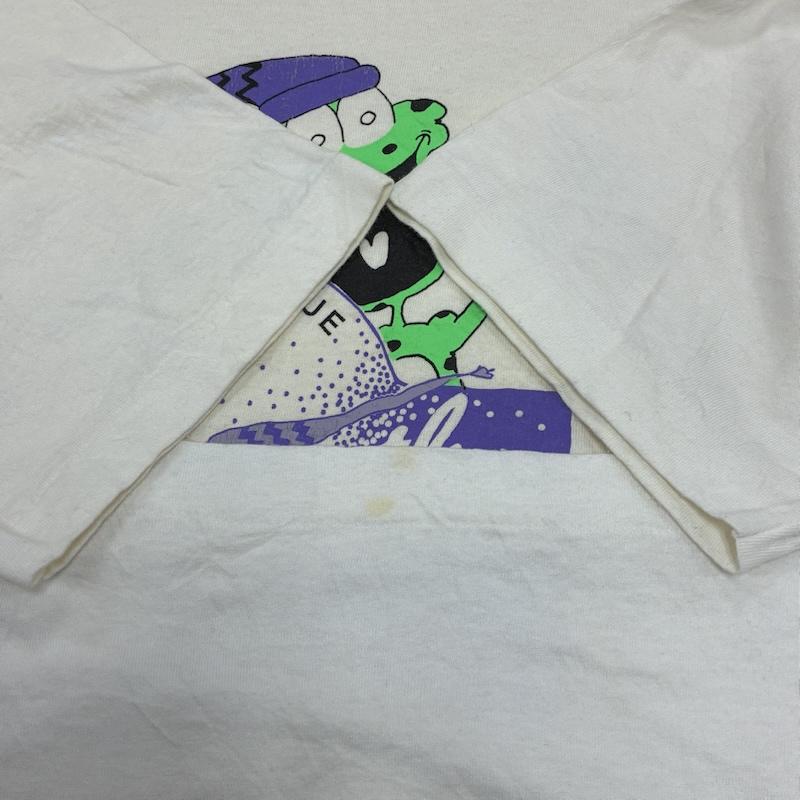 ヴィンテージ VINTAGE Tシャツ 半袖 FRUIT OF THE LOOM シングルステッチ カナダ製 90 s キャラクター Tシャツ XL プリント X キャラクター 白 / ホワイト / white X 黄緑 / イエローグリーン / X 紫 / パープル / purple X 黒 / ブラック / black メンズ USED 古着 中古 50134218