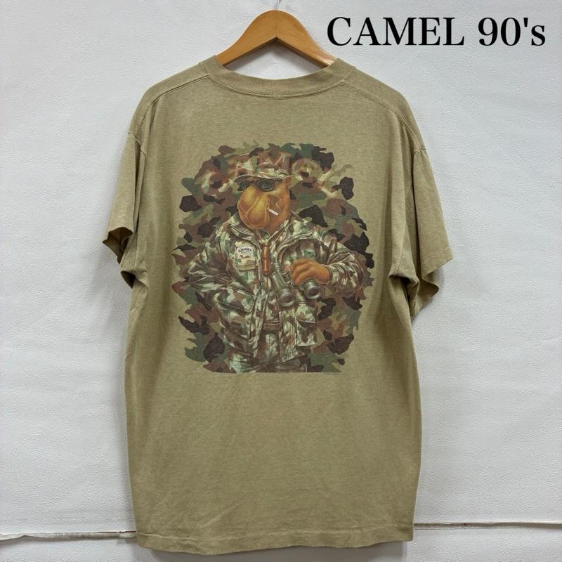 ヴィンテージ VINTAGE Tシャツ 半袖 CAMEL キャメル 90’s 1992 両面 プリント ポケT ポケット Tシャツ - カモフラージュ柄・迷彩 X キャラクター X プリント ベージュ / ベージュ / beige メンズ USED 古着 中古 50134219
