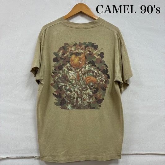ヴィンテージ VINTAGE Tシャツ 半袖 CAMEL キャメル 90’s 1992 両面 プリント ポケT ポケット Tシャツ - カモフラージュ柄・迷彩 X キャラクター X プリント ベージュ / ベージュ / beige メンズ USED 古着 中古 50134219